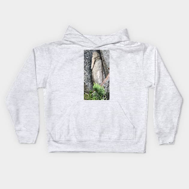 Bird in Stone Resembling Ancient Egyptian Goddess Kids Hoodie by HistoryShift